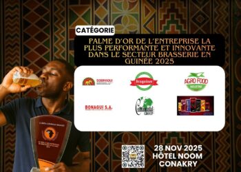 Guinea Company Awards 2025 : Les 6 entreprises finalistes dans le secteur Brasserie.