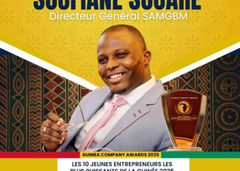 Guinea Company Awards: Soufiane Souaré, DG Groupe SAMGBM parmi les 10 jeunes entrepreneurs les plus puissants de la Guinée 2025.