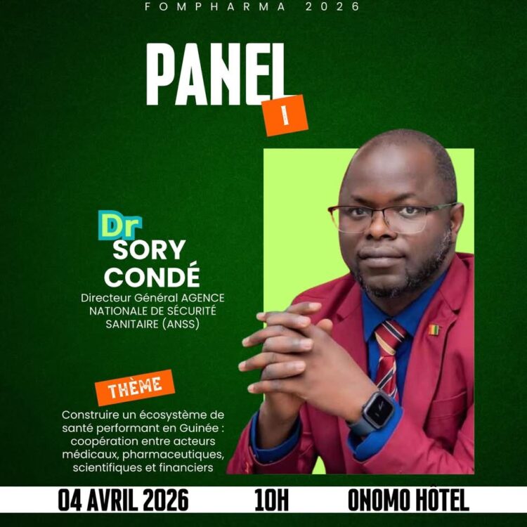 FOMPHARMA 2026 : Dr. Sory Condé, de l’ANSS, au panel pour renforcer la sécurité sanitaire en Guinée