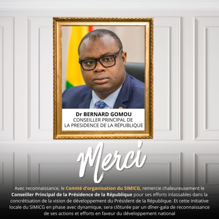 Le SIMICG 2026 salue l’engagement du Dr Bernard GOMOU au service du développement de la Guinée