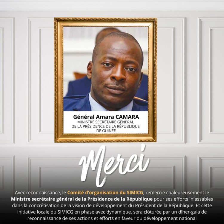 Le SIMICG 2026 exprime sa profonde reconnaissance au Général Amara CAMARA