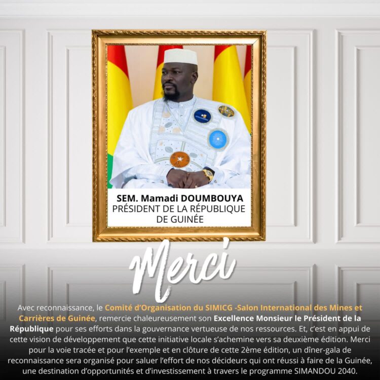 Le SIMICG 2026 rend hommage à la vision de Son Excellence le Président Mamadi Doumbouya